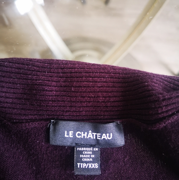 Le Chateau Plum Cardigan - Picture 5 of 5